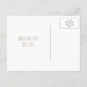 Bruin papier geïnspireerde pijlen Save the Date -  Aankondigingskaart (Achterkant)