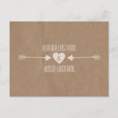 Bruin papier geïnspireerde pijlen Save the Date -  Aankondigingskaart (Voorkant)