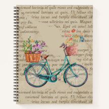 Bruin papier kunstwerk Cute retro bicycle script t