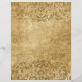 Bruin  papier, perkament en wijnstokken Letterhead