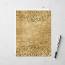 Bruin papier, perkament en wijnstokken Letterhead