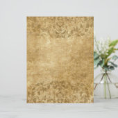 Bruin  papier, perkament en wijnstokken Letterhead (Staand voorkant)