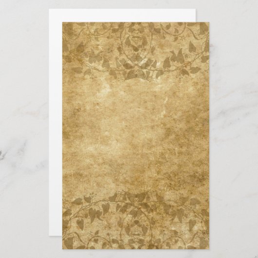 bruin papier, perkament en wijnstokken Papier en  (Voorkant / Achterkant)