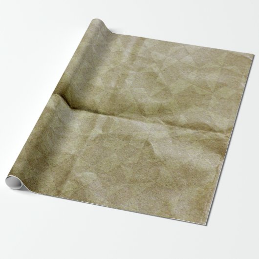 Bruin papier rimpel. Zet het papier omhoog. Achter (Uitgerold)