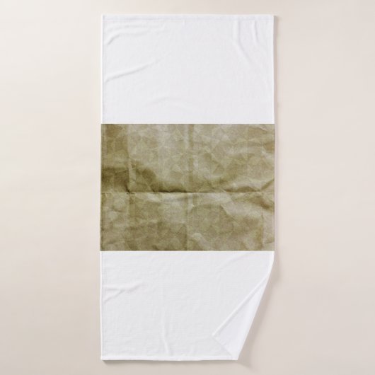 Bruin papier rimpel. Zet het papier omhoog. Achter Badhanddoek (Badhanddoek)