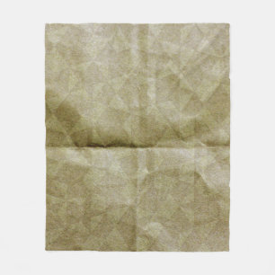 Bruin papier rimpel. Zet het papier omhoog. Achter Fleece Deken