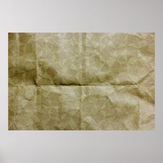 Bruin papier rimpel. Zet het papier omhoog. Achter Poster (Voorkant)
