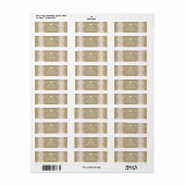 Bruin papier & witte kant Natuurlijke rustieke tro Etiket (Full Sheet)