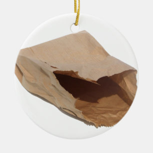 Bruin papiertas keramisch ornament