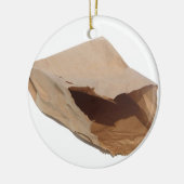 Bruin papiertas keramisch ornament (Links)