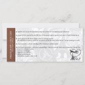Bruin Parijs Bruiloft Boarding Pass (Achterkant)