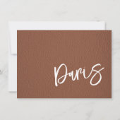 Bruin Parijs Paspoort Bedankkaart (Achterkant)