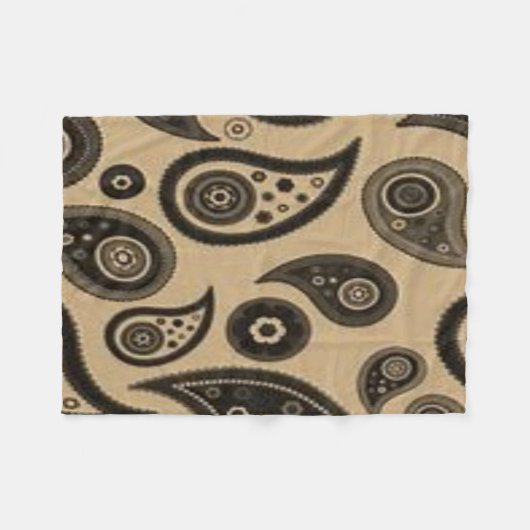 bruin pasley douane fleece deken (Voorkant (Horizontaal))