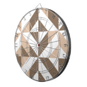 Bruin patchwerk Geometrische decocube-patroon Dartbord (Voorkant Rechts)