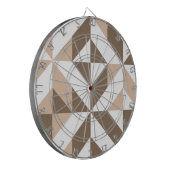 Bruin patchwerk Geometrische decocube-patroon Dartbord (Voorkant Links)