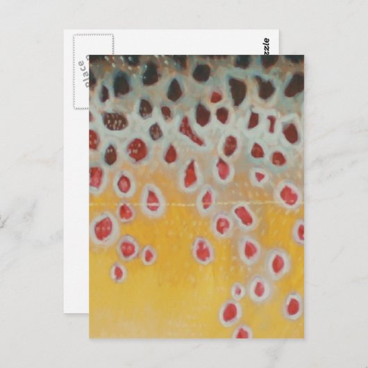 Bruin patroon briefkaart (Voorkant / Achterkant)