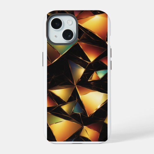 bruin patroon, iPhone 15 case (Achterkant)