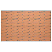 Bruin patroon van visroden stof (Fat Quarter)