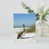Bruin Pelicaans Briefkaart (Staand voorkant)