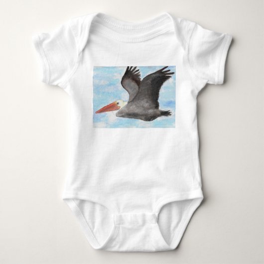 Bruin Pelican Baby Shirt (Voorkant)