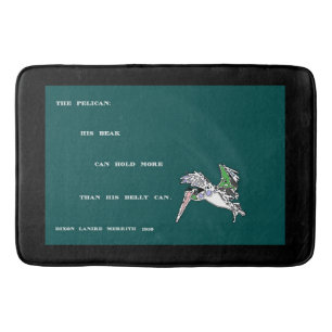 Bruin Pelican Bird Wildlife Animal Poem Bath Mat