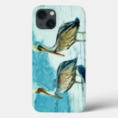 Bruin Pelican in winterkleuren Abstract ontwerp Case-Mate iPhone Case (Achterkant)