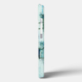 Bruin Pelican in winterkleuren Abstract ontwerp Case-Mate iPhone Case (Achterkant / Links)