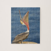 Bruin Pelican met open mond Legpuzzel (Verticaal)