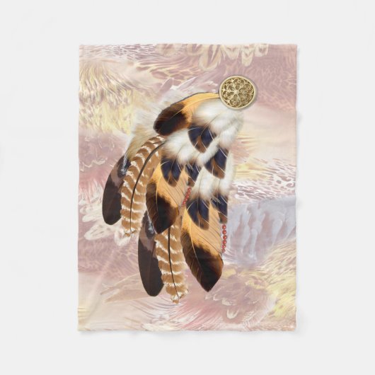 Bruin Pelican of Hawk veren Beste man gift Alle- Fleece Deken (Voorkant)