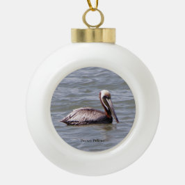 Bruin Pelikaans bal of sneeuwvlok ornament