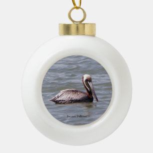 Bruin Pelikaans bal of sneeuwvlok ornament