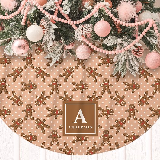 Bruin peperkoek Man Monogram Kerstmis Kerstboom Rok