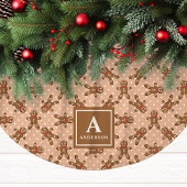 Bruin peperkoek Man Monogram Kerstmis Kerstboom Rok