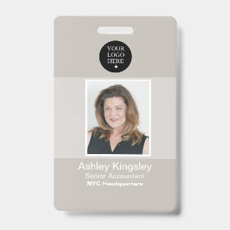 Bruin Personeelsfoto Badge Zakelijke Beveiliging