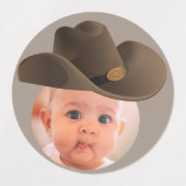 bruin pet foto gezicht stickers partij cowboy aard (Design 2)