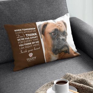 Bruin Pet Memorial   Herdenking Dog Keepomwille Accent Kussen