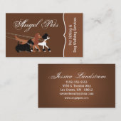 Bruin Pet Sitting Dog Walker Visitekaartje (Voorkant / Achterkant)