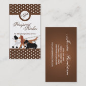 Bruin Pet Sitting Dog Walker Visitekaartje (Voorkant / Achterkant)