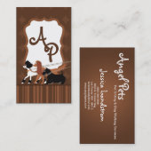 Bruin Pet Sitting Dog Walker Visitekaartje (Voorkant / Achterkant)