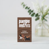 Bruin Pet Sitting Dog Walker Visitekaartje (Staand voorkant)