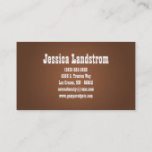 Bruin Pet Sitting Dog Walker Visitekaartje (Achterkant)