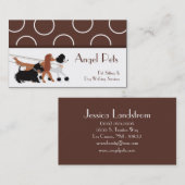 Bruin Pet Sitting Dog Walker Visitekaartje (Voorkant / Achterkant)