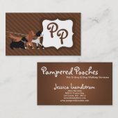 Bruin Pet Sitting Dog Walker Visitekaartje (Voorkant / Achterkant)