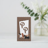 Bruin Pet Sitting Dog Walker Visitekaartje (Staand voorkant)