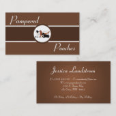 Bruin Pet Sitting Dog Walker Visitekaartje (Voorkant / Achterkant)