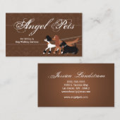 Bruin Pet Sitting Dog Walker Visitekaartje (Voorkant / Achterkant)