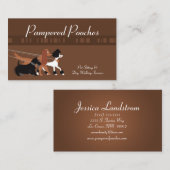 Bruin Pet Sitting Dog Walker Visitekaartje (Voorkant / Achterkant)