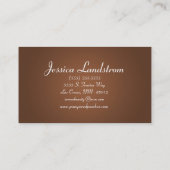 Bruin Pet Sitting Dog Walker Visitekaartje (Achterkant)