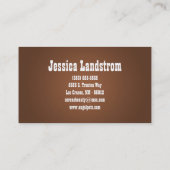 Bruin Pet Sitting Dog Walker Visitekaartje (Achterkant)