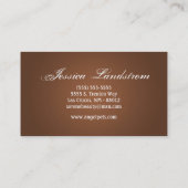 Bruin Pet Sitting Dog Walker Visitekaartje (Achterkant)